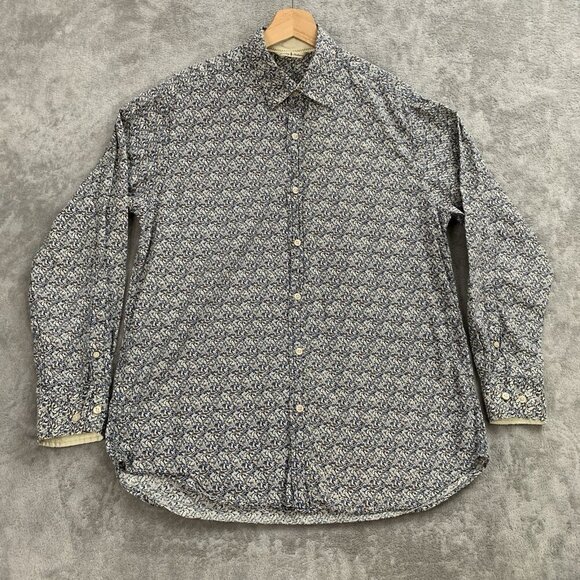 Tommy Bahama Shirt Mens Small Leave Print Camp Resort Vacation Casual Abstract - Picture 1 of 9